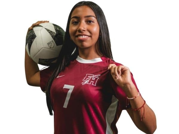 Citlali Martinez playing soccer