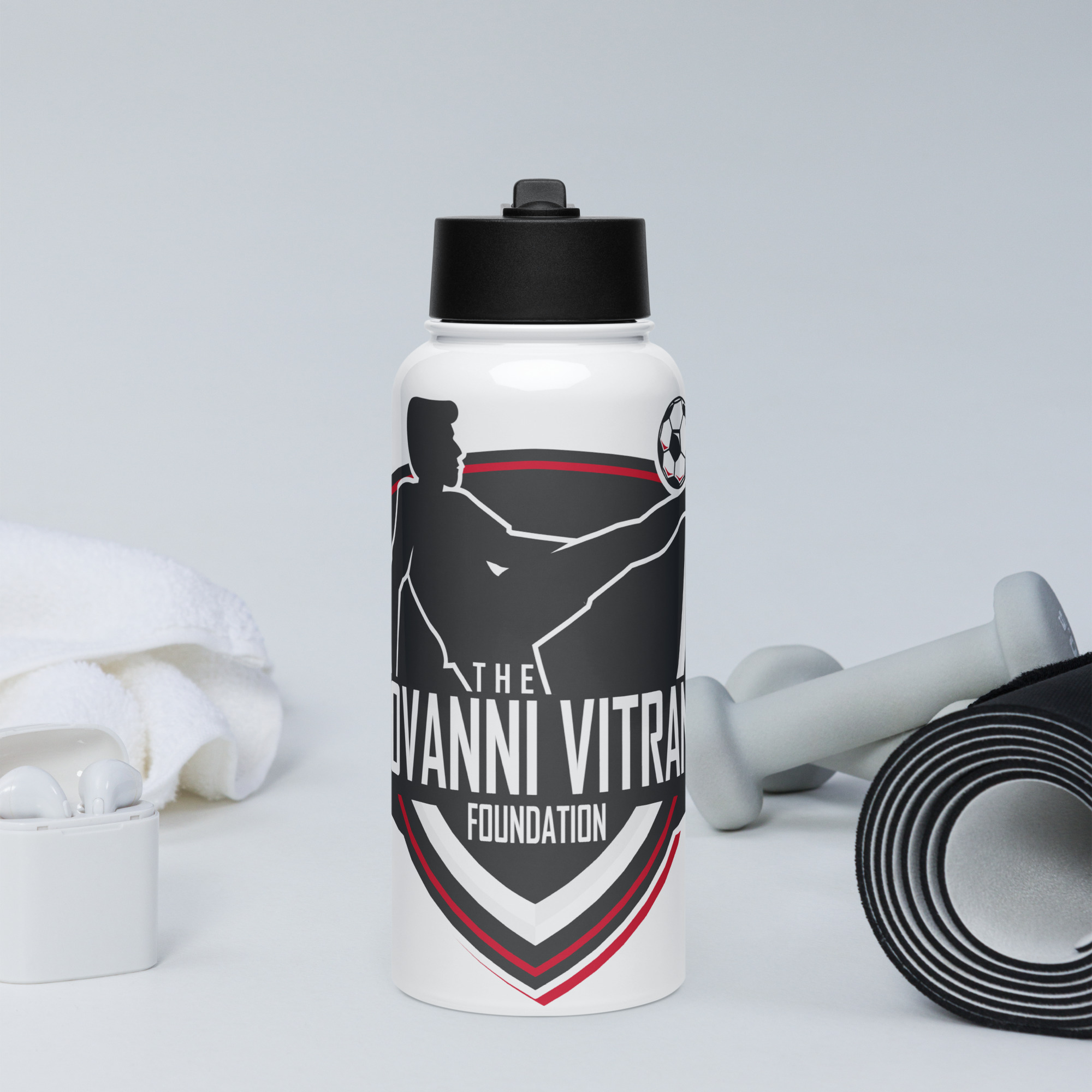 Giovanni Vitrano Foundation Stainless steel water bottle with a straw lid - Image 4