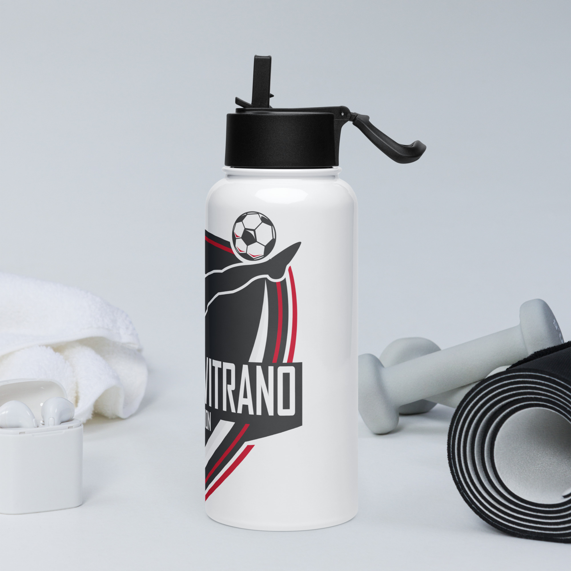 Giovanni Vitrano Foundation Stainless steel water bottle with a straw lid - Image 3